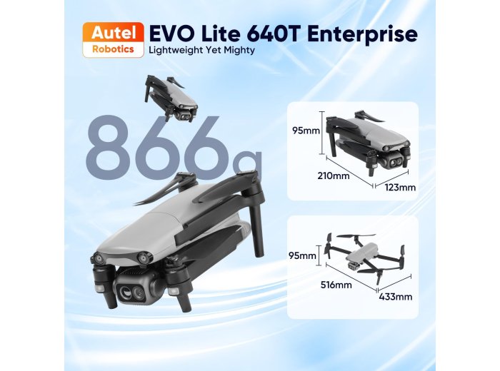 Autel Robotics EVO Lite 640T Enterprise Bundle, 866g Lightweight