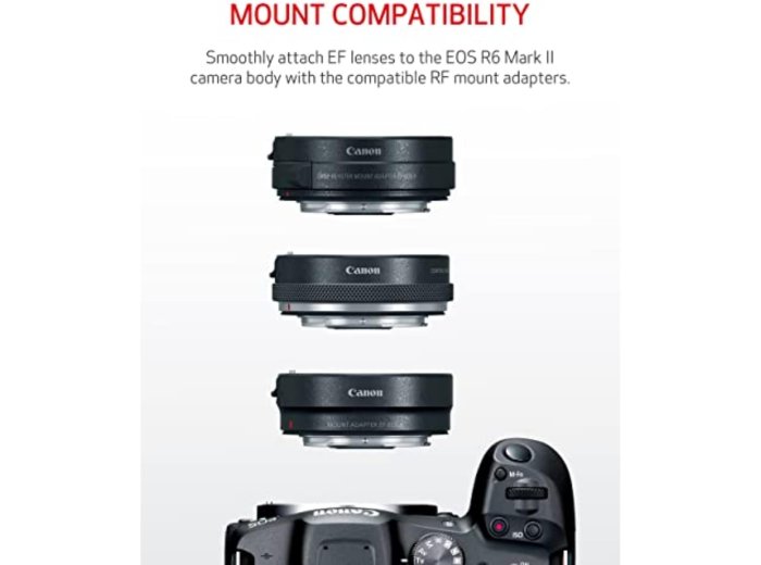 Canon EOS R6 Mark II Mirrorless Camera RF24-105mm F4-7.1 is STM Lens Kit