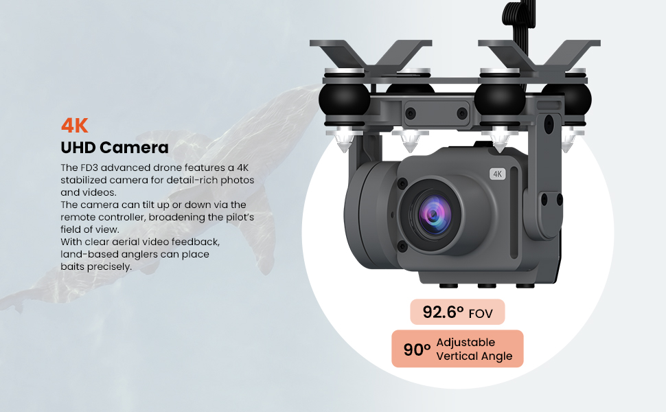 SwellPro Fisherman FD3 Fishing Drone 4K HUD Camera